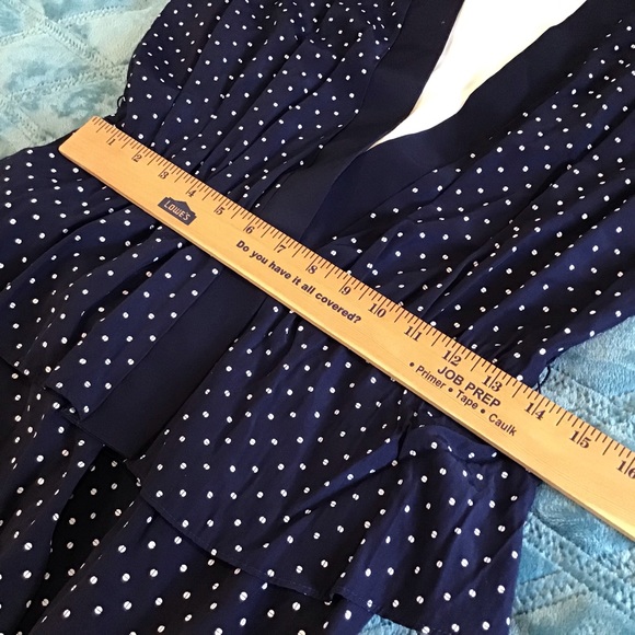 Dress 14 Dark Navy & White Dots MIDI, NWT - Picture 8 of 12